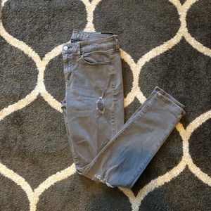 Grey/Blueish AE Ripped Jeggings